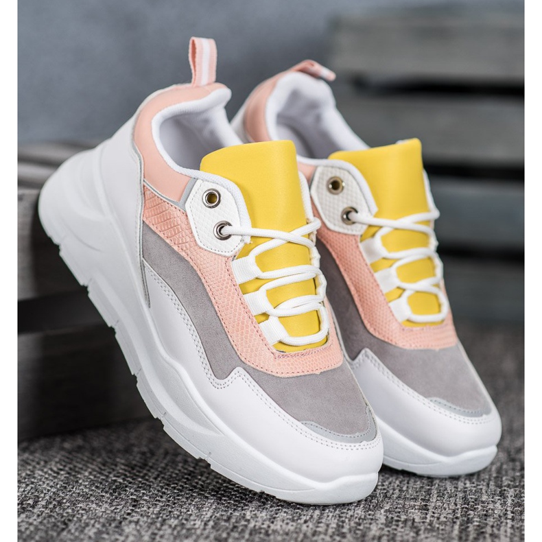 SHELOVET Sneakers på plattformen vit mångfärgad 2