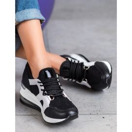 Weide Svarta sportskor med glitter 2