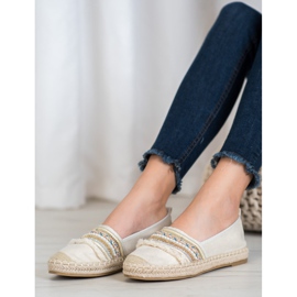 RTX WALK Bekväma espadriller med ornament beige 2