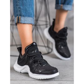 RTX WALK Svarta sneakers med glitter 1