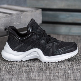 RTX WALK Svarta sneakers med glitter 2