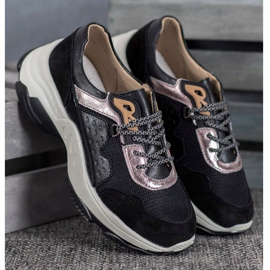 Goodin Bekväma lädersneakers svart 1