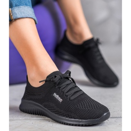 SHELOVET Knutna textilskor svart 1