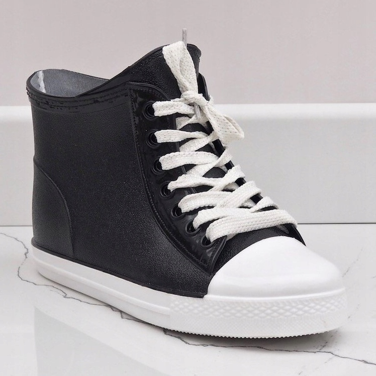 Svarta galoshes snörskor sneakers SD527-1 2