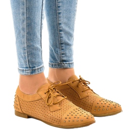 Bruna genomskinliga skor med dubbar MJ1125 1