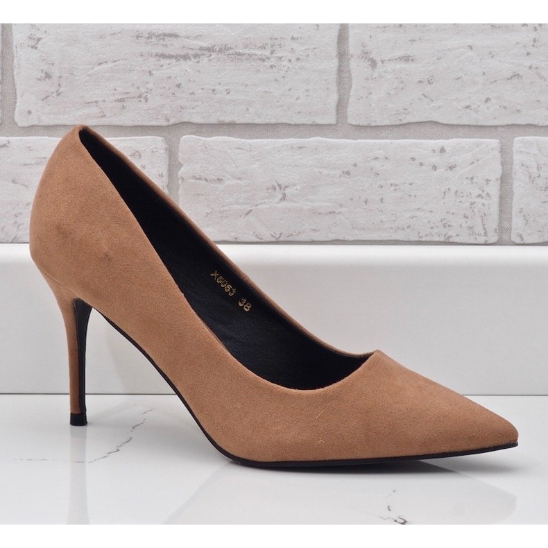 Beige klassiska X8053 mocka klackar 2