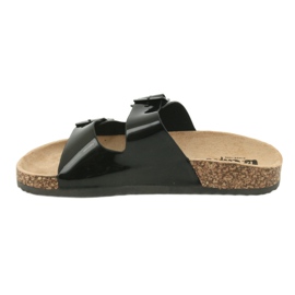 Lackerade anatomiska svarta Lee Cooper 1043 tofflor 1