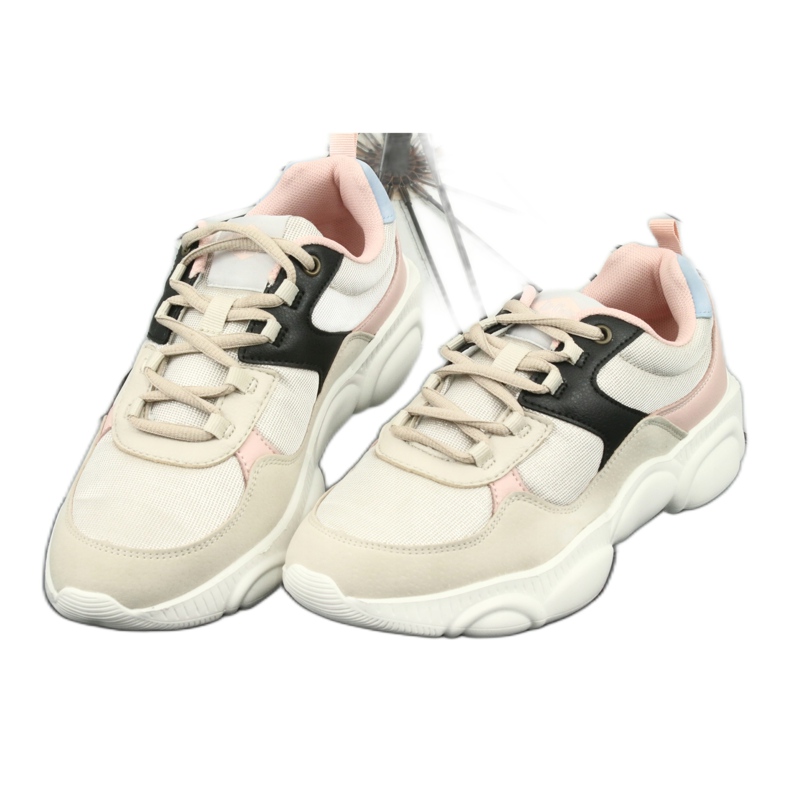 Lee Cooper Sportskor dam 1275 beige/rosa 2