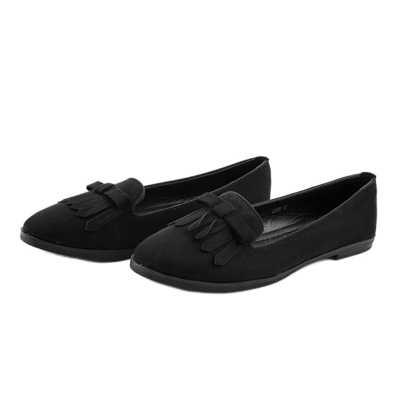 Svart eko-mocka lordsy loafers 2358 2