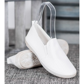 SHELOVET Openwork White Slipons vit 2