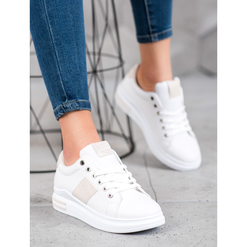 Weide Sportskor med beige skär vit 2