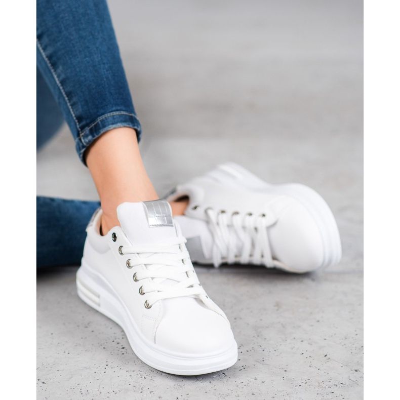 Weide Sportskor med silverinsatser vit 1