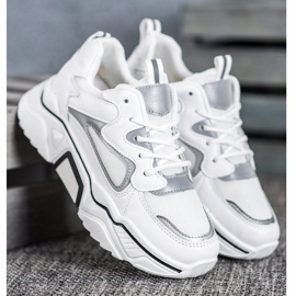 Weide Trendiga sneakers med mesh vit 2