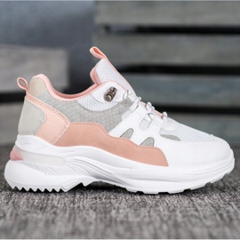 Weide Trendiga Love Sneakers vit rosa mångfärgad 2