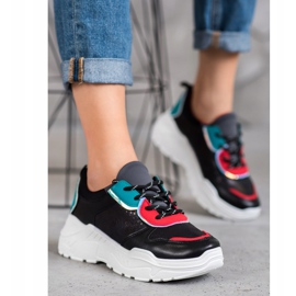 SHELOVET Trendiga sneakers svart 2