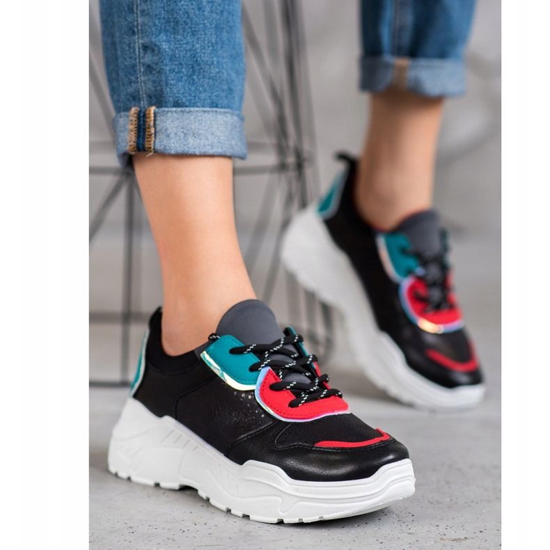 SHELOVET Trendiga sneakers svart 2