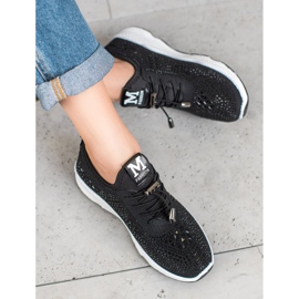 SUPER COOL Bindade skor med kristaller svart 1