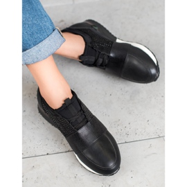 RTX WALK Svarta sneakers med kristaller 1