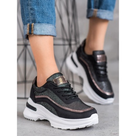 SHELOVET Trendiga sportskor svart 1