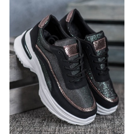 SHELOVET Trendiga sportskor svart 2