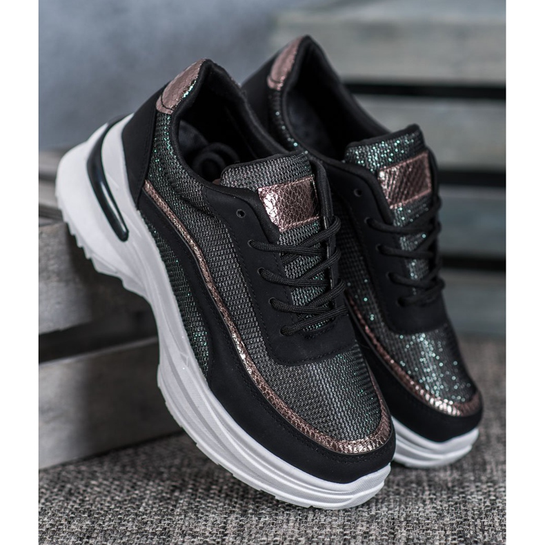 SHELOVET Trendiga sportskor svart 2