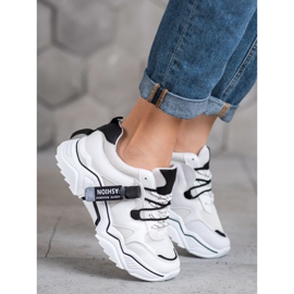 SHELOVET Dammode Sneakers vit svart 2