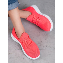 SHELOVET Bekväma textilskor rosa 1