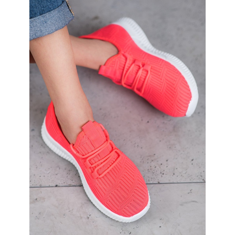 SHELOVET Bekväma textilskor rosa 1