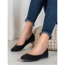 Best Shoes Mocka ballerinor svart 1