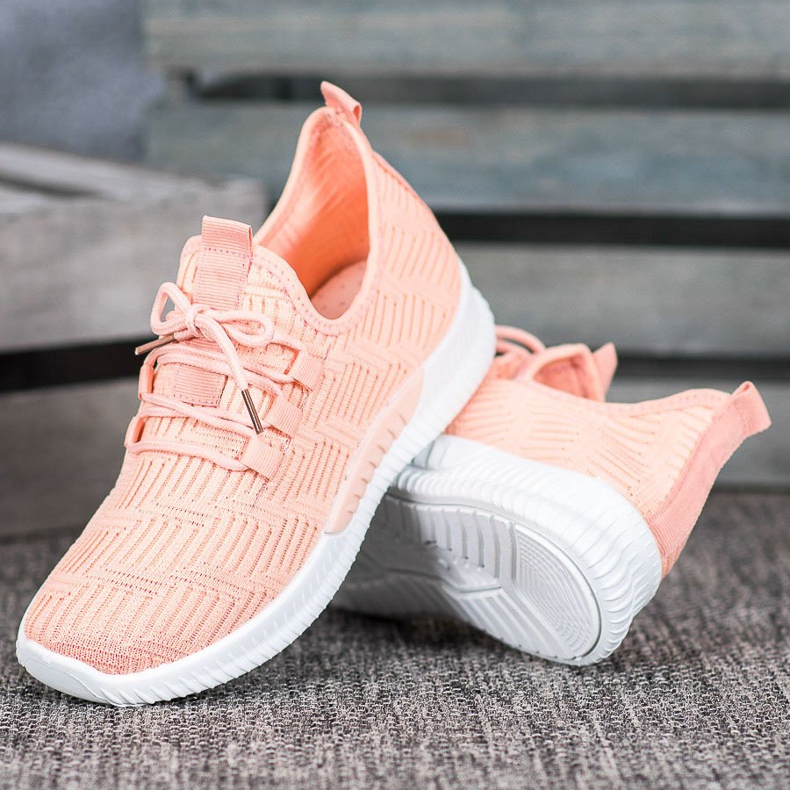 SHELOVET Bekväma textilskor orange 1