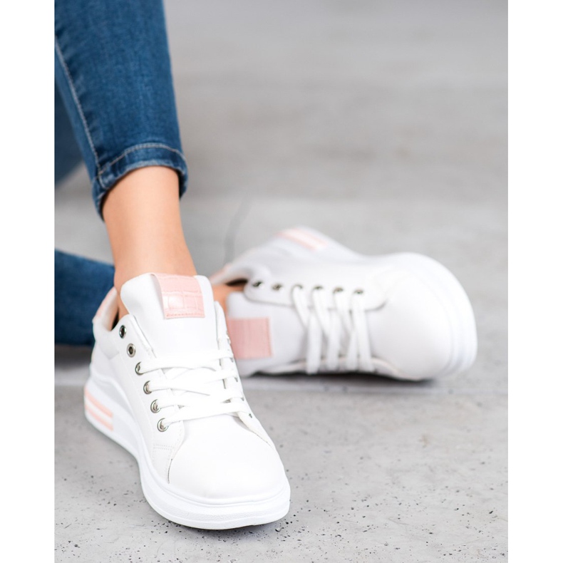 Weide Sportskor med rosa inlägg vit 1