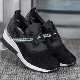 Filippo Läder Sneakers Trevligt svart 1