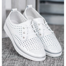 Filippo Öppna skinnstövlar vit grå 2