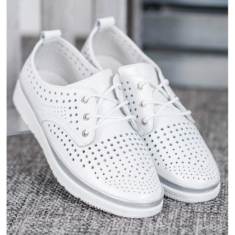 Filippo Öppna skinnstövlar vit grå 2