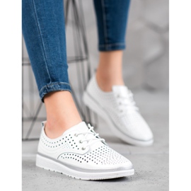 Filippo Öppna skinnstövlar vit grå 1