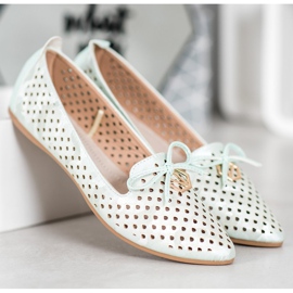 Openwork Ballerina I Spitz VINCEZA grön 2