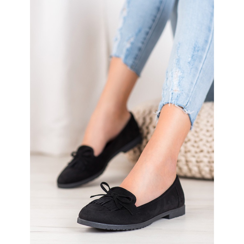 Miss Laura Loafers Med En Rosett svart 1