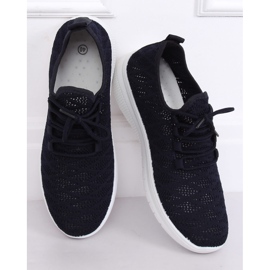 BB76 Marinblå marinblå sportskor gul 2