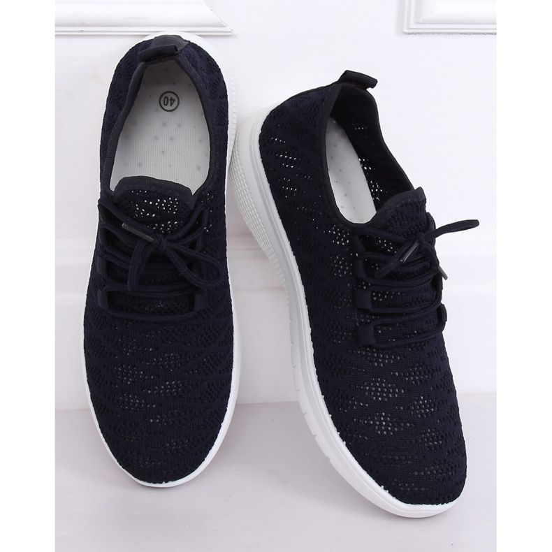 BB76 Marinblå marinblå sportskor gul 2