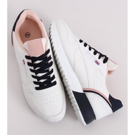 Vita kvinnors sportskor BK938 VIT / BLÅ marinblå 1