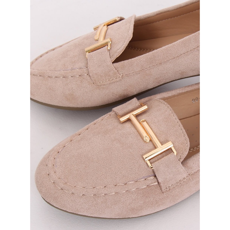 Dam beige loafers 99-13A Beige brun gul 1