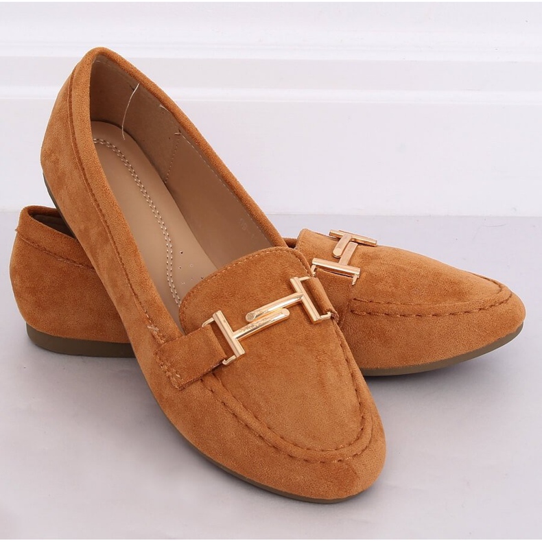 Loafers för kvinnor camel 99-13A Camel brun 2