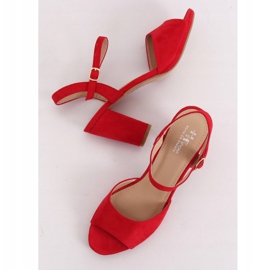 Röda högklackade sandaler 955-47 Röd 3