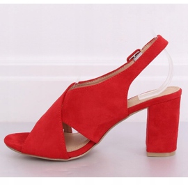 Röda högklackade sandaler F1827 Röd 2