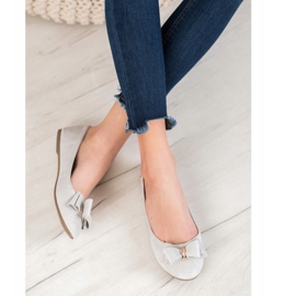 Eleganta Ballerinor med en VINCEZA rosett grå 2