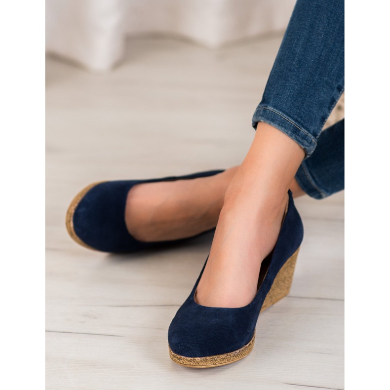 Filippo Kilpumpar i läder blå 1