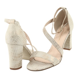 Gladiator sandaler Sergio Leone SK870 beige gyllene 6