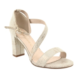 Gladiator sandaler Sergio Leone SK870 beige gyllene 3