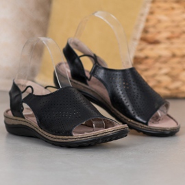 Bekväma VINCEZA läderskor svart 1