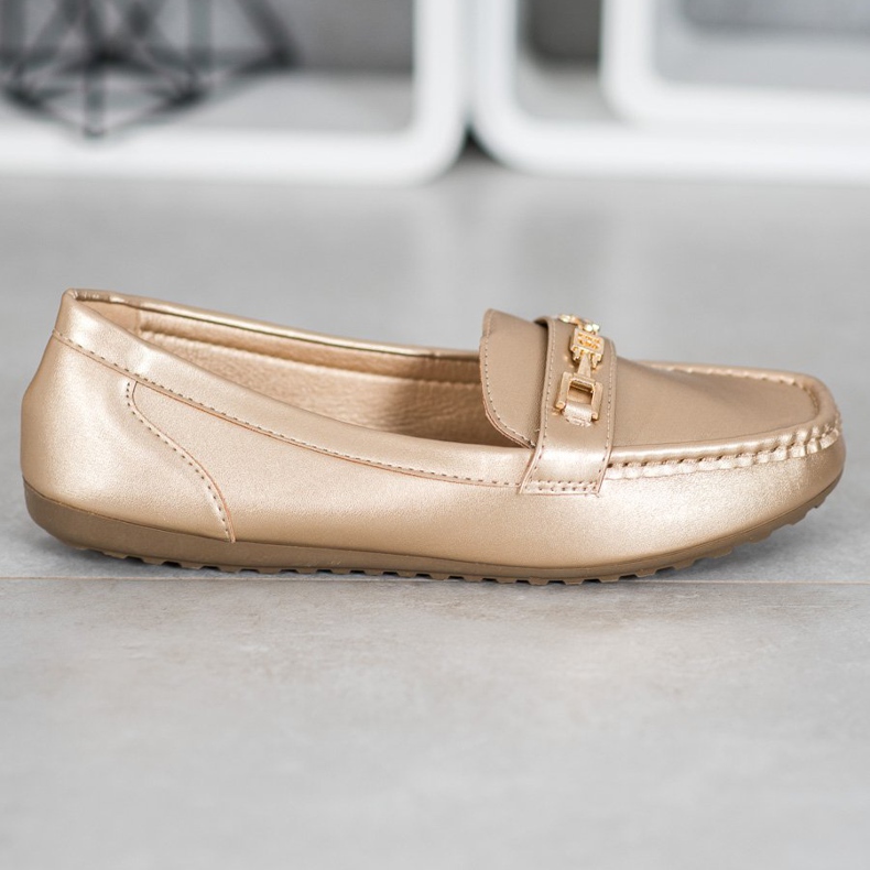 Fama Eleganta gyllene loafers 2